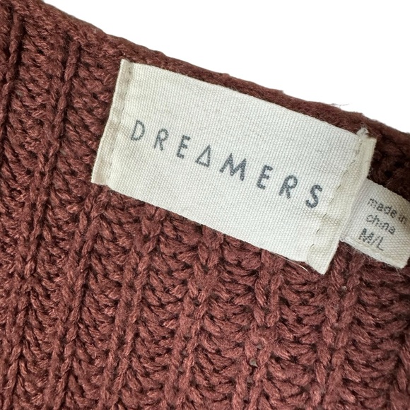 Dreamers Shaker Knit V-neck Sweater Size M/L - Picture 4 of 6